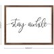 Funny Vintage Wooden Frame Sign 16x20 Inch,Stay Awhile Farmhouse Wooded Sign for Home Entrance Decor Ready to Hang Wall Art Holiday Sign Gifts