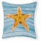 Cute Cotton Pillowcase with Zipper 24x24 Inch,Starfish Pillow Cases for Home Decor,Pillowcase for Friends Family Holiday Pillow Gifts