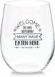 Stemless Wine Glass 11 oz Beer Whiskey Wine Tumblers Red & White Funny Birthday Wine Glasses Gift for Wine Lover