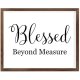 Funny Vintage Wooden Frame Sign 16x20 Inch,Blessed Beyond Measure Farmhouse Wooded Sign for Home Entrance Decor Ready to Hang Wall Art Holiday Sign Gifts