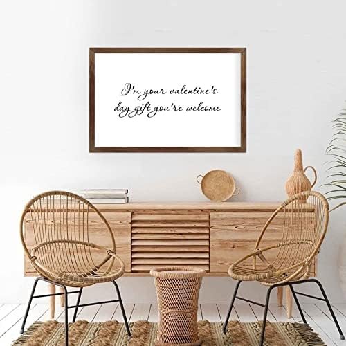 Farmhouse Rustic Wood Framed Signs 8x12 Inch, Your Valentine Day Gift You Welcome Wooden Sign with Frame Wood Sign Wall Plaque Art for Kitchen Dinning Room Home Decor