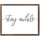 Funny Vintage Wooden Frame Sign 16x20 Inch,Stay Awhile Farmhouse Wooded Sign for Home Entrance Decor Ready to Hang Wall Art Holiday Sign Gifts