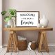 Funny Vintage Wooden Frame Sign 8x12 Inch,Welcome to Our Forever Farmhouse Wooded Sign for Home Entrance Decor Ready to Hang Wall Art Holiday Sign Gifts