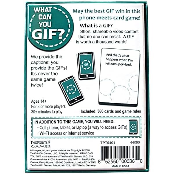 What Can You GIF? The Hilarious Funny Card Game For GIF Lovers - Games and Gift for Adults, Teens