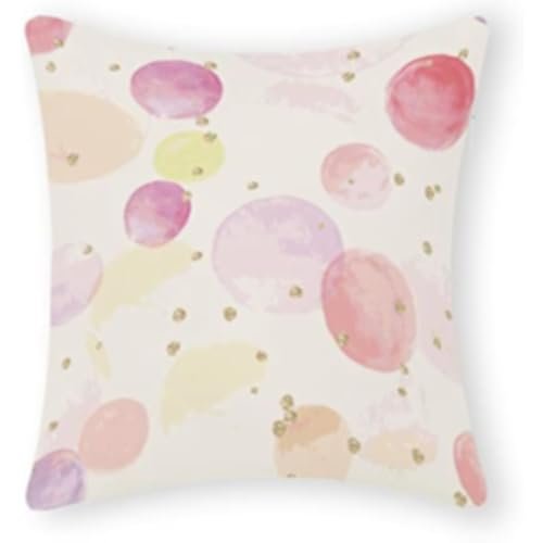 Color Wave Point Cushion Cover with Zipper Cotton 20x20 Inch Farmhouse Pillow Cases for Home Decor Funny Cushion Cover for Women Girls,Housewarming Pillow Gifts