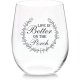 Life is Better On The Porch Stemless Wine Glass 11 oz Beer Whiskey Wine Tumblers Drinking Glassware Red & White Funny Birthday Wine Glasses Gift for Wine Lover
