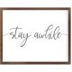 Funny Vintage Wooden Frame Sign 16x20 Inch,Stay Awhile Farmhouse Wooded Sign for Home Entrance Decor Ready to Hang Wall Art Holiday Sign Gifts