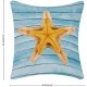 Cute Cotton Pillowcase with Zipper 24x24 Inch,Starfish Pillow Cases for Home Decor,Pillowcase for Friends Family Holiday Pillow Gifts