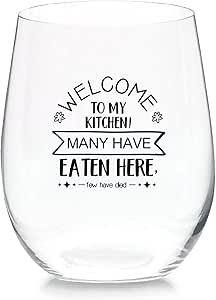 Stemless Wine Glass 11 oz Beer Whiskey Wine Tumblers Red & White Funny Birthday Wine Glasses Gift for Wine Lover