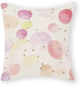 Color Wave Point Cushion Cover with Zipper Cotton 20x20 Inch Farmhouse Pillow Cases for Home Decor Funny Cushion Cover for Women Girls,Housewarming Pillow Gifts